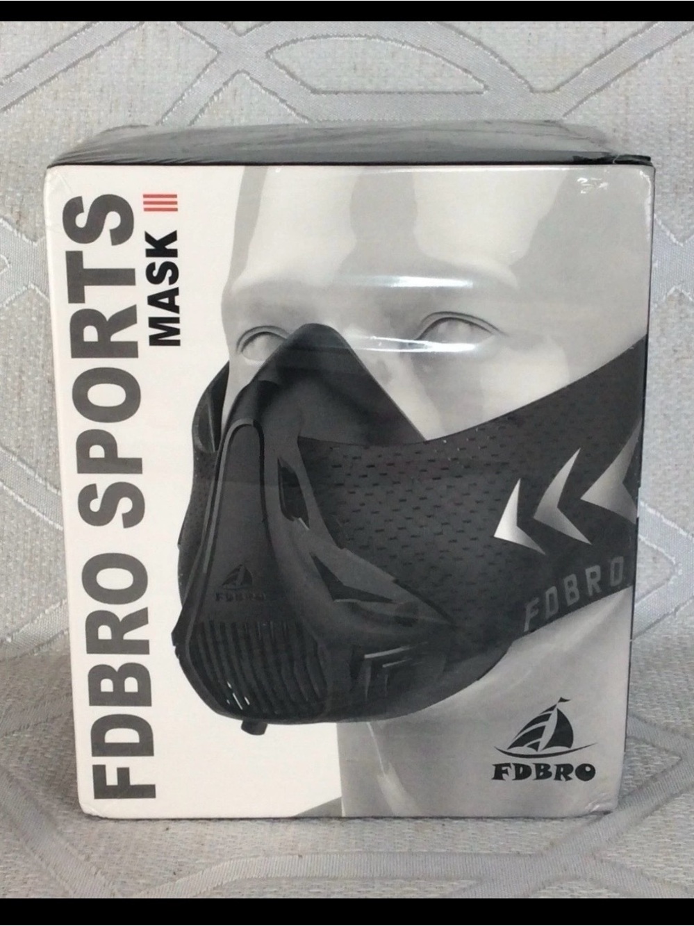 Men’s Black Sports Training Mask black-Pink